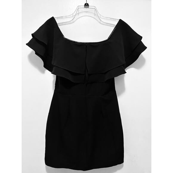 Endless Rose Ruffle Off-The-Shoulder Mini Dress - Black Medium NWT - Picture 7 of 8